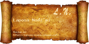 Laposa Noémi névjegykártya